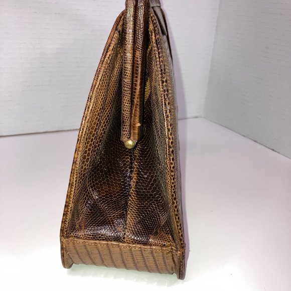 Palizzio NY Vintage Genuine Lizard Handbag - Picture 8 of 17